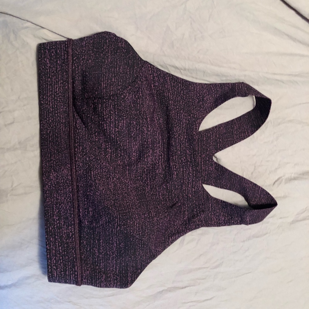 Maroon lululemon high neck bra